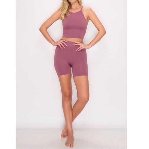 alwaysEm Tops - 23. Mauve Ribbed Set